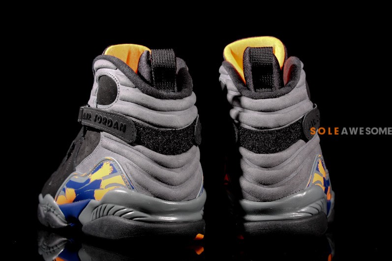 Air Jordan Viii Black Bright Citrus Cool Grey Deep Royal Blue 07