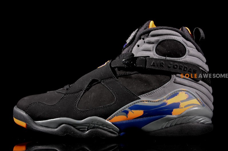 Air Jordan Viii Black Bright Citrus Cool Grey Deep Royal Blue 11
