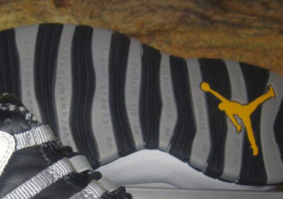 Air Jordan X Steel Yellow Jumpman Sample