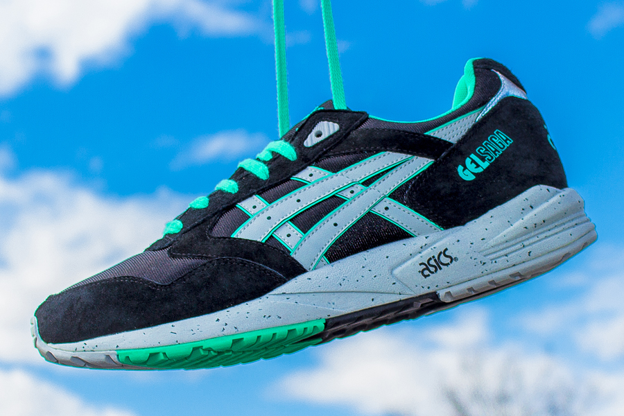 Asics gel shop saga black mint