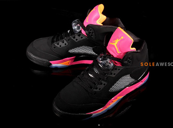 Air Jordan 5 Black Floridian GS 440892-067 Size 7