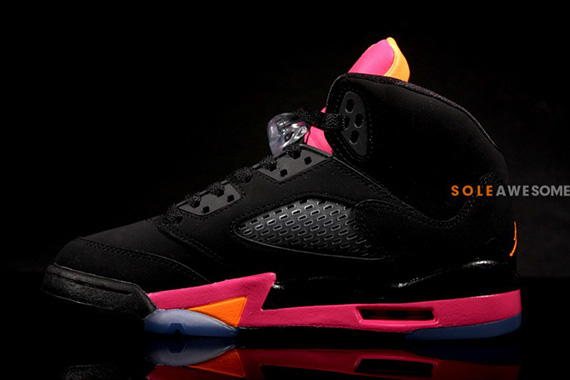 Air Jordan 5 Black Floridian GS 440892-067 Size 7