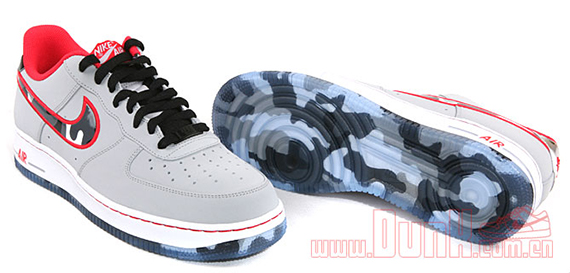 Fighter Jet Nike Air Force 1 Low Grey Hyper Red 2