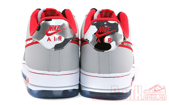 Fighter Jet Nike Air Force 1 Low Grey Hyper Red 4