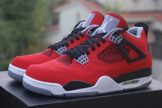 Fire Red Nubuck Air Jordan 4 2