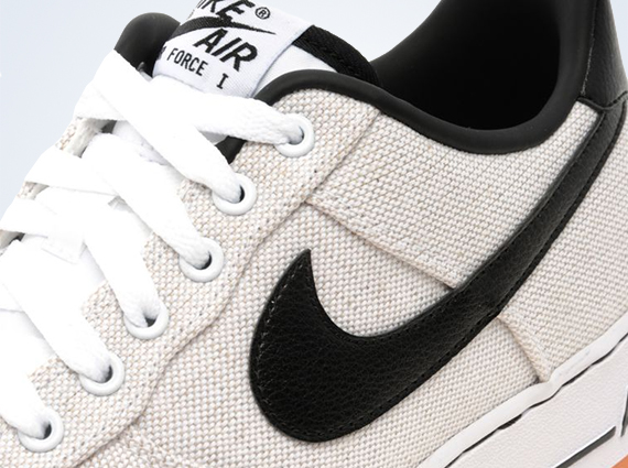 Nike Air Force 1 Low – White Canvas – Black