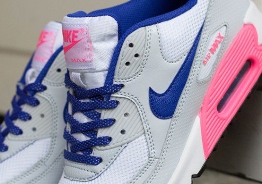 Nike Air Max 90 GS – Prime Platinum – Hyper Blue – Digital Pink