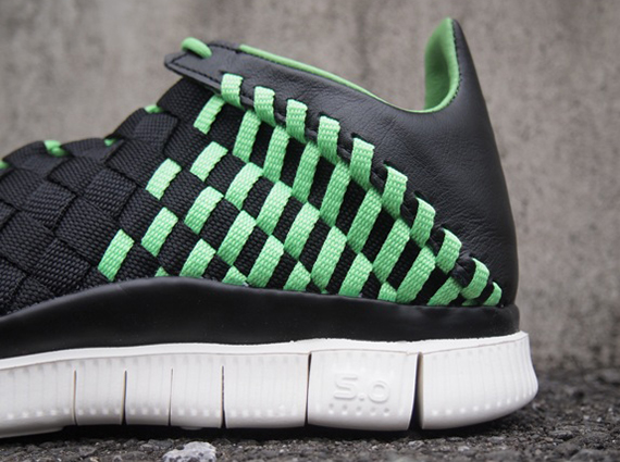 Nike Free Inneva Woven Black Poison Green White 2