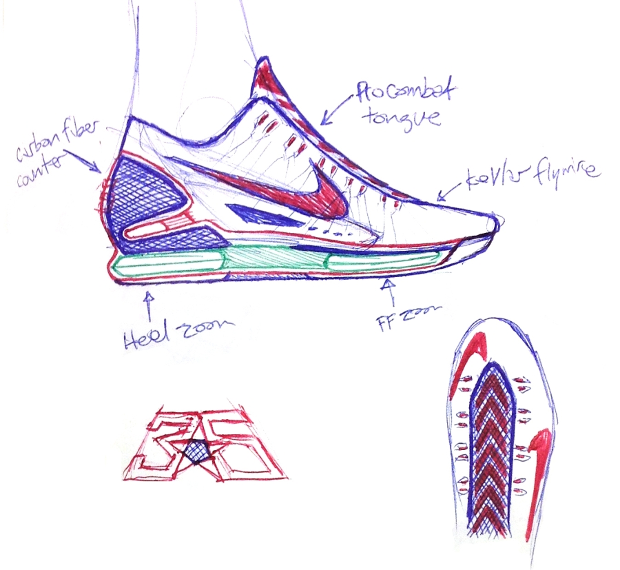 Nike Kd V Elite Low Sketch