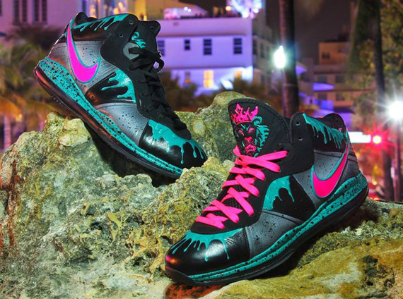 Nike Lebron 8 South Beach 8 5 Customs By Twizz