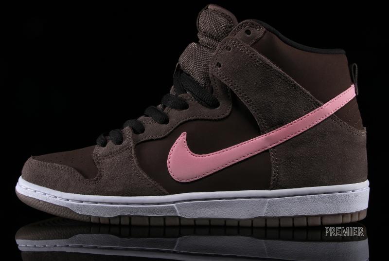 Nike Sb Dunk High Pro Smoke Baroque Brown Ion Pink 1