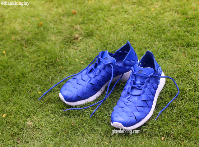 Nike Wmns Roshe Run Woven Royal Blue White 1