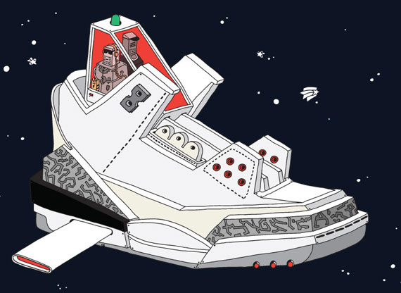 Space Sneaker Illustrations