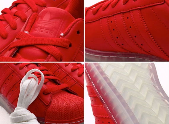 adidas Originals Superstar Clear "Vivid Red"