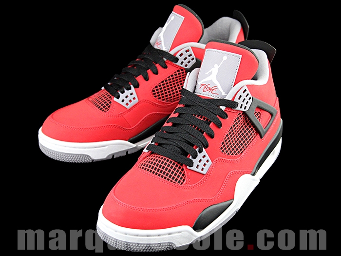 Air Jordan 4 Fire Red White Black Cement Grey 03