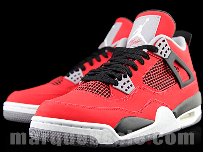 Air Jordan 4 Fire Red White Black Cement Grey 04
