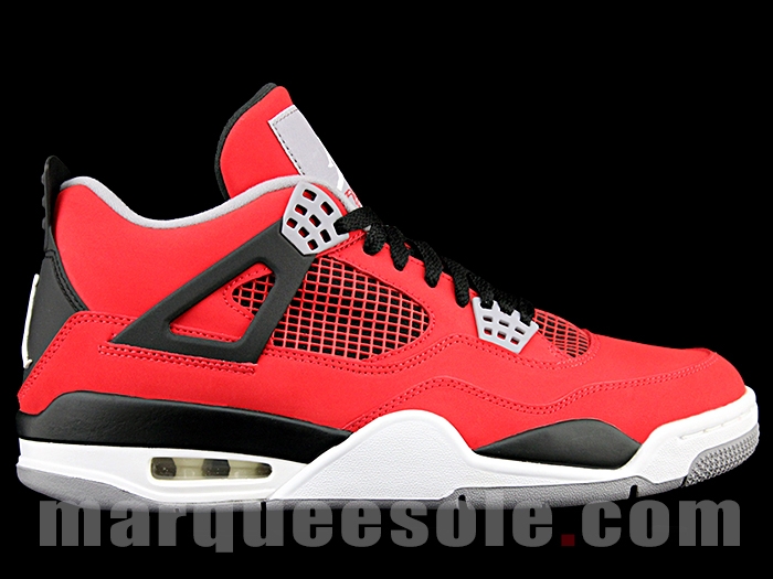 Air Jordan 4 Fire Red White Black Cement Grey 06