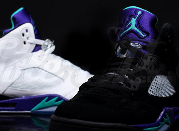 Air Jordan V “Grape” vs. “Black Grape” Comparison