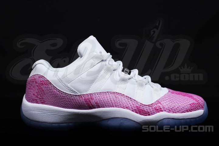 Air Jordan Xi Low Gs White Pink Snakeskin 05
