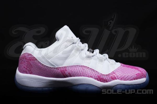 Air Jordan XI Low GS - White - Pink - Snakeskin - SneakerNews.com