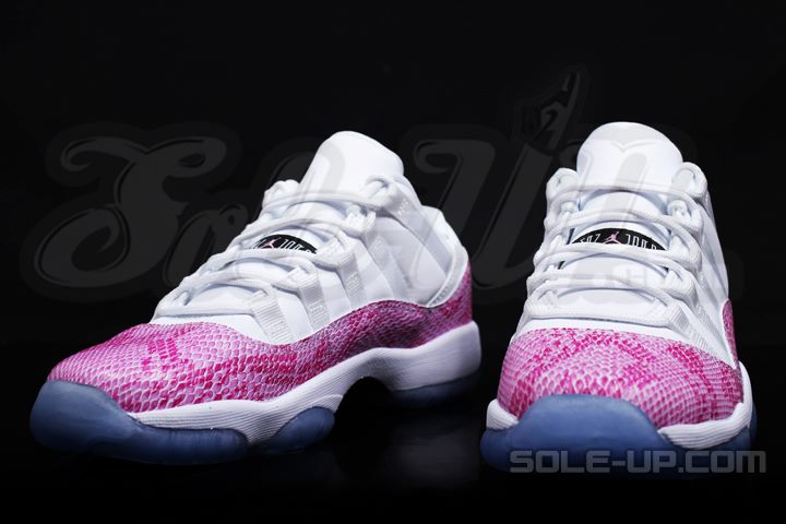 Air Jordan Xi Low Gs White Pink Snakeskin 06