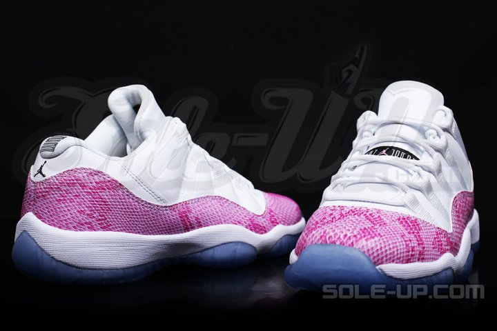 Air Jordan Xi Low Gs White Pink Snakeskin 07