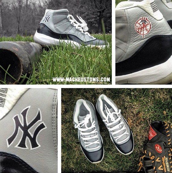 Air Jordan XI Yankees Customs by Mache 