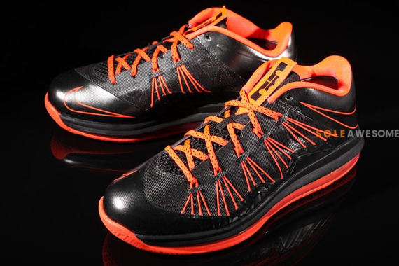 Black Orange Lebron X Low 3