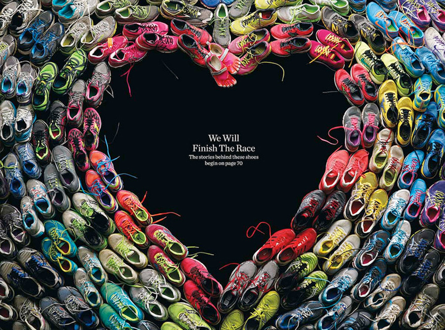 Sneakers Worn in Boston Marathon On Cover of Boston Magazine