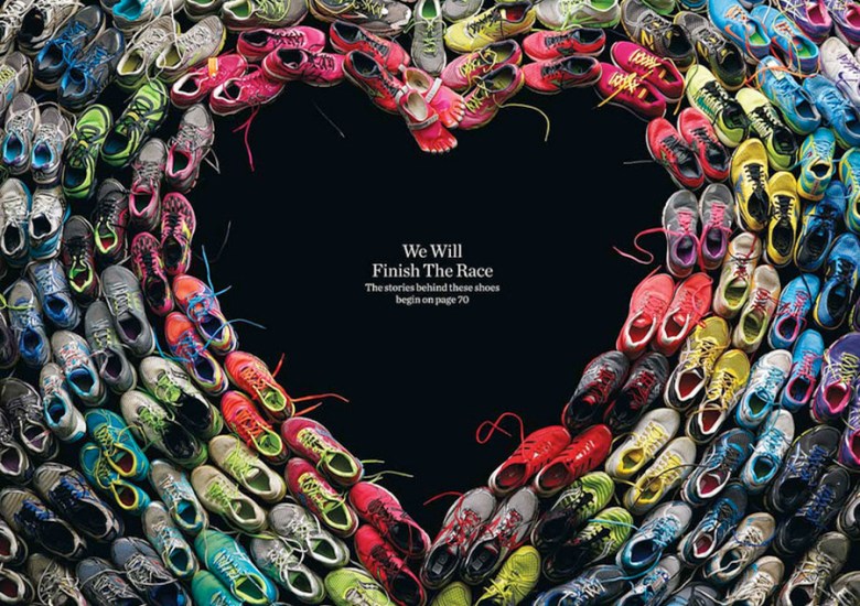 Sneakers Worn in Boston Marathon On Cover of Boston Magazine