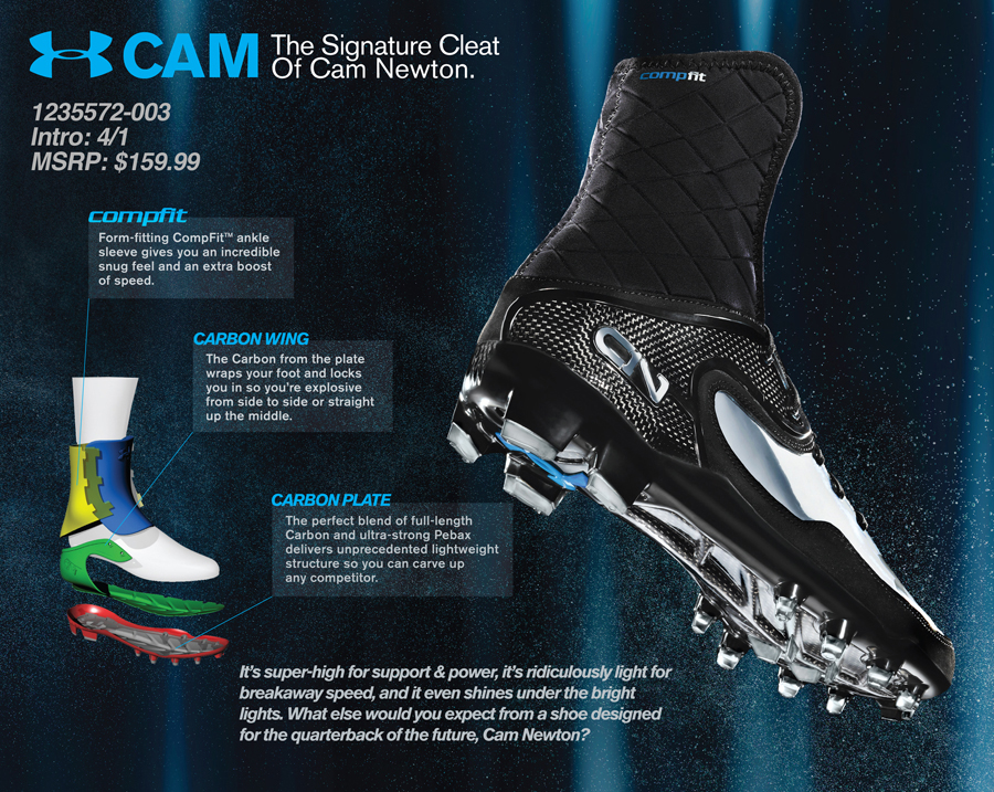 Cam newton under armour best sale highlight cleats