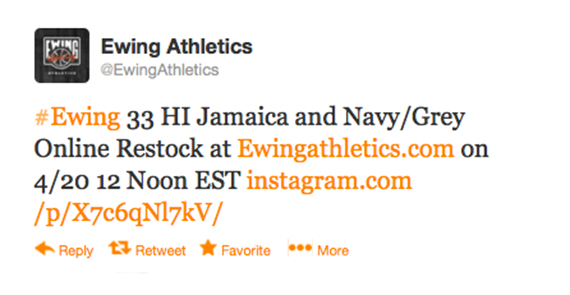 Ewing Athletics Jamaica Gtown Restock