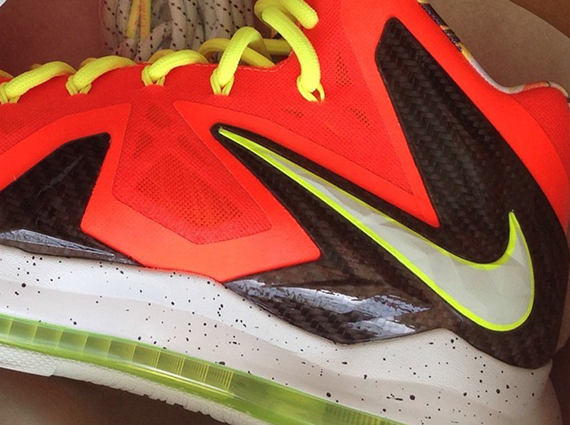 “Infrared/Volt” Nike LeBron X Elite