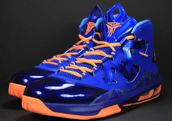 blue and orange jordan 9