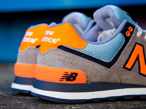 New Balance 574 “Yacht Club” – Grey – Orange