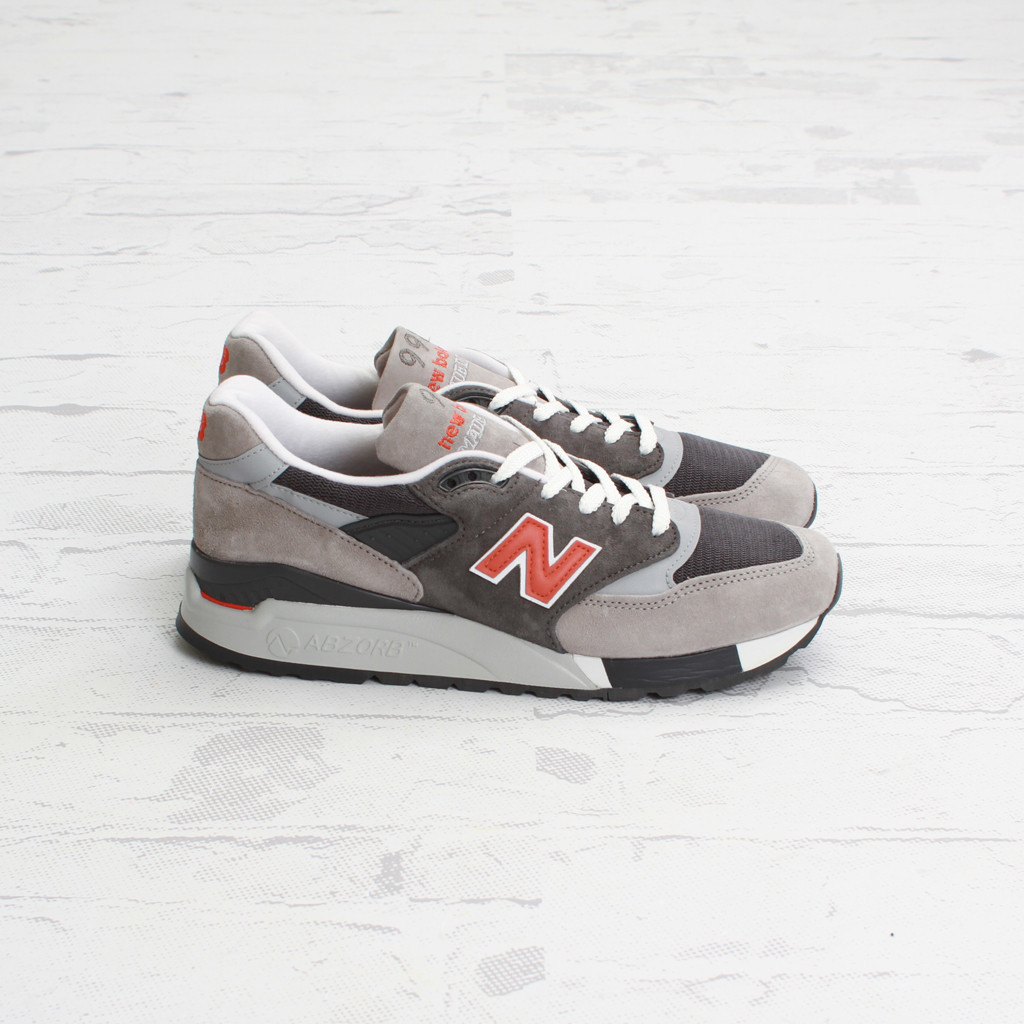 New Balance 998 Dark Grey Orange 2