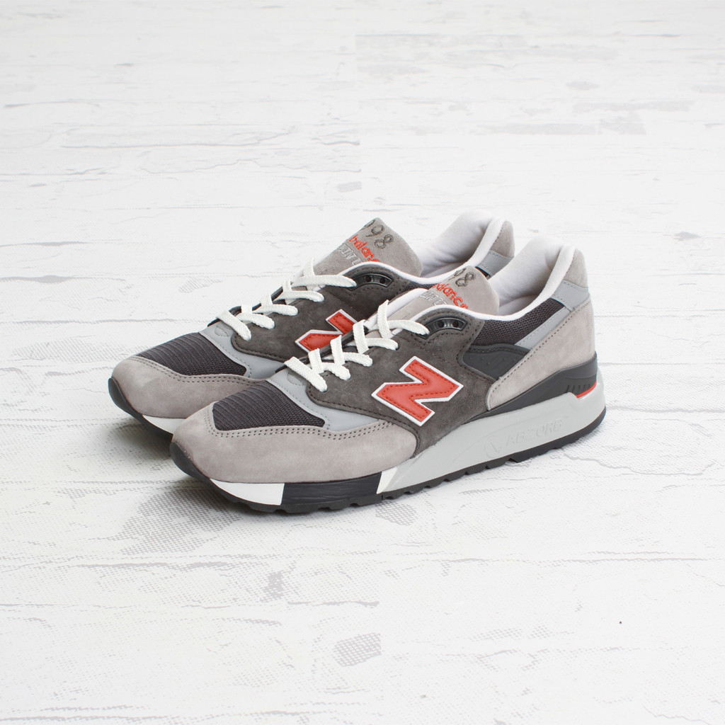 New Balance 998 Dark Grey Orange 4