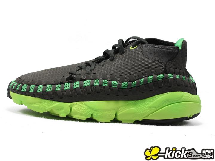 Nike Air Footscape Woven Chukka Black Green 1