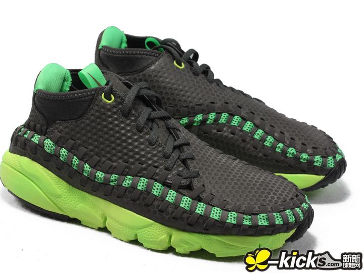 Nike Air Footscape Woven Chukka Black Green 3