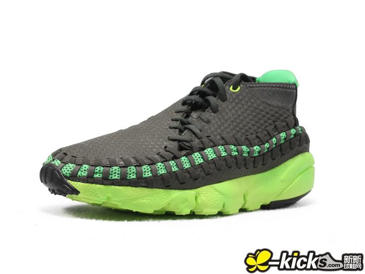 Nike Air Footscape Woven Chukka Black Green 5