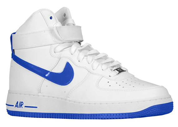 white and blue air force 1 high