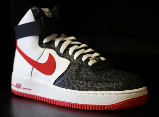 Nike Air Force 1 High White University Red Black