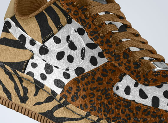 auteur namens Recyclen Nike Air Force 1 iD - Pony Hair Animal Print Options | Available -  SneakerNews.com