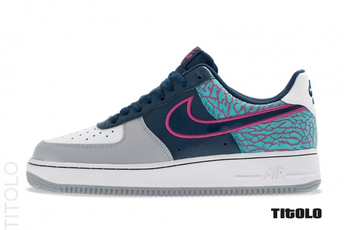 Nike Air Force 1 Low Midnight Navy Fusion Pink 1