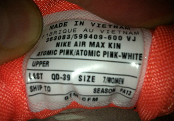 Nike Air Max Kin Atomic Pink White 8