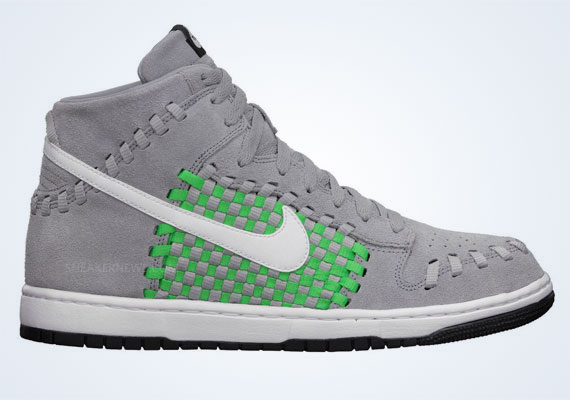 Nike Dunk High Woven Grey Green