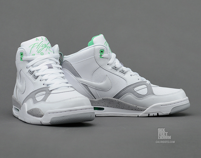 Nike Flight 13 Mid White Stadium Grey Poison Green 1