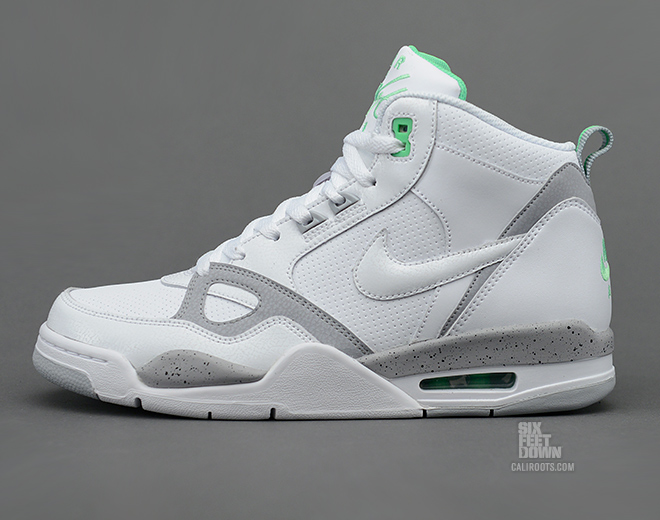 Nike Flight 13 Mid White Stadium Grey Poison Green 2