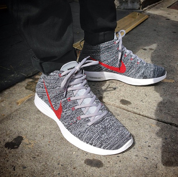 Nike Flyknit Chukka - Grey - Red - SneakerNews.com