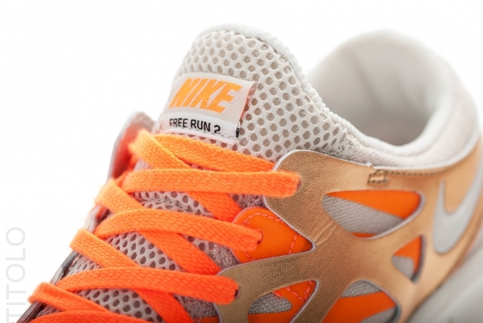 Nike Free Run 2 Metallic Gold Bright Citrus 4